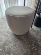 Sancal Spain upholstered stool pouffe 45 x 43cm [Loc: RM 406]