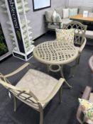 Hyde Cast Aluminium Bistro Set - Beige Green