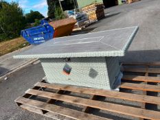 Kingscote Large Rectangle Firepit Table with Ceramic Top - Cloud