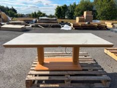 Helsinki Rectangle Piston Adjustable Casual Dining Table