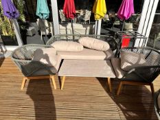 Helsinki 2 Seat Sofa with 2 Sofa Chairs - Fern Green