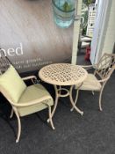 Hyde Cast Aluminium Bistro Set - Magnolia