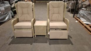 Chedworth Integral Recliner Set with High Coffee Table - Sandstone