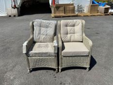 Chedworth Hi-Back Armchair - Sandstone x2