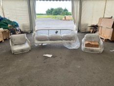 Malmo 3 Seat Sofa with 2 Sofa Chairs - Ivory
