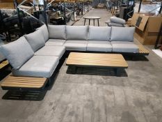 Brooklyn L Shape Sofa with Rectangle Coffee Table - Anthracite/Tree-Free