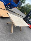 Monterey 180 x 100cm Rectangle Table with Ceramic Top - Sandstone