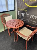 Hyde Cast Aluminium Bistro Set - Coral
