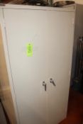 2-DOOR METAL CABINET w/ CONTENTS