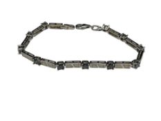 STERLING SILVER OPALITE INLAY AND MYSTIC TOPAZ CZ BRACELET