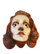 MARLENE DIETRICH PAPIER-MACHE VENETIAN CARNIVAL MASK BY GUERRINO LOVATO OF MONDONOVO MASCHERE MALO