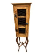 RETROFIT CABINET ON CARVED WOOD PLANT STAND LEGS
