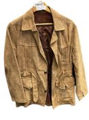 MENS SUEDE LEATHER COAT SIZE M/L