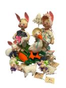 1971, 1988, 1989, 1991 ANNALEE MOBILITEE DOLLS EASTER THEMED STUFFED TEXTILE DOLLS