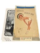 VINTAGE 1940'S AND 1950'S PIN UP CALENDARS AND PLUMAS COUNTY MUSEUM POSTERS