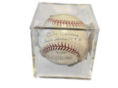 DON LARSEN LIMITED EDITION AUTOGRAPHED PERFECT GAME BASEBALL 10-8-56 NO. 30/200