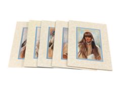 BUDD SHERRICK 20TH CENTURY ARTIST DAWANNA PORTRAITS CIRCA 1996