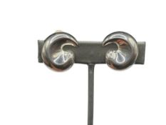 STERLING SILVER CLIPBACK WAVE EARRINGS