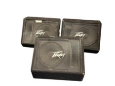THREE PEAVEYY 112T WEDGE MONITOR STAGE SEAKERS
