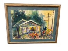 CHARLOTTE CEE SAN DIEGO, CALIFORNIA ARTIST ORIGINAL WATERCOLOR ON PAPER