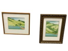 RAY JACOBSEN AMERICAN POSTWAR CALIFORNIA ARTIST ORIGINAL WATERCOLORS