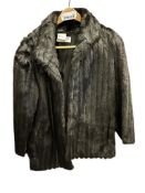 WOMANS FAUX FUR COAT MADE IN ENGLAND SIZE 12