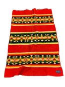 BEAVER STATE PENDLETON WOOLEN MILLS WOOL GEOMETRIC DESIGN SHAWL