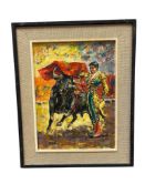 EPIFANIO ORTEGA 20TH CENTURY MEXICAN ARTIST ORIGIANL OIL ON MASONITE BOARD PAINTING