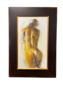 LARGE LIMITED EDITION PRINT ON BOARD ABSTRACT POSING NUDE NO. 4,964/5000
