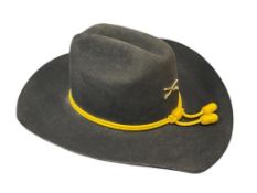 WRANGLER SHEEPSKIN LEATHER 4X BEAVER FUR FELT COWBOY HAT SIZE 7 MADE IN TEXAS CONFEDERATE REBEL