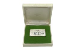 1972 CHRISTMAS COMMEMORATIVE FRANKLIN MINT 1,000 GRAINS STERLING SILVER ART BAR