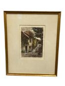 MAURICE JACQUES AQUATINT ETCHING TITLED BARBIZON MAISON D'ARTIST