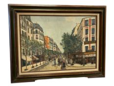 MAURICE UTRILLO FENCH ARTIST GICLEE PRINT ON CANVAS PARISIAN STREET SCENE