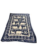 SAN MARCOS WINTER THEME BLUE AND WHITE ACRYLIC THROW BLANKET