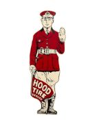 REPRODUCTION HOOD TIRE VINTAGE STYLED AUTOMOTIVE TIRE FIGURAL DIE-CUT METAL SIGN