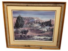 THOMAS W. SCHILLINGER OREGON-BORN AMERICAN ARTIST LIMITED EDITION PRINT THE CHALLENGING MULE