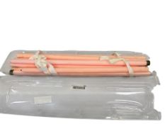 SET OF TEN PEACH COLORED WAX LONG STEM CANDLE STICKS