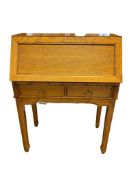 VINTAGE STYLE OAK DROP FRONT SECRETARY DESK