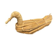 1993 MARTIN GEORGE NATIVE AMERICAN PAIUTE TULE GRASS DUCK DECOY