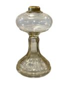 ANTIQUE PRESSED GLASS OIL LAMP BASE