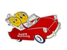 ESSO HAPPY MOTORING PORCELAIN ENAMELEDAUTOMOBILE OIL ADVERTISING SIGN
