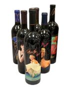 SIX SEALED NAPA VALLY MERLOT MARILYN MONROE COLLECTOR WINE BOTTLES