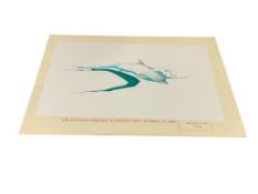 PETER PARNALL LIMITED EDITION MARINE WILDLIFE PRINT TITLED BOTTLENOSE POPRPISE NO. 972/1000