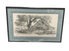 FRED SANCHEZ WASHOE VALLEY, NV ARTIST LIMITED EDITION PRINT TITLED WINDY J RANCH, WASHOE VALLEY, NV