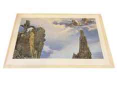 STEPHEN LYMAN AMERICAN WILDLIFE AND LANDSCAPE ARTIST LIMITED EDITION PRINT TITLED END OF THE RIDGE