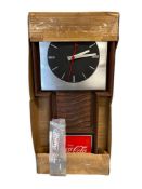 VINTAGE BENCO MID-CENTURY STYLED COCA-COLA PENDULUM WALL CLOCK