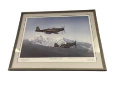 RANDALL COMPTON AVIATION ARTIST LIMITED EDITITION PRINT TITLED LEND-LEASAE COBRAS