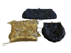 THREE WOMANS EVENING BAGS INCLUDING ONE FROM ABOVE THE CROWD