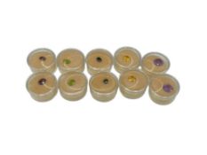 APPROX. 20CTS OF ASSORTED GEMSTONES INCLUDING GREEN SAPPHIRES, GARNETS, AND PERIDOTS