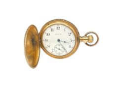ANTIQUE 1895 ELGIN 15 JEWELS GRADE 132 GOLD FILLED HUNTER'S CASE POCKET WATCH
